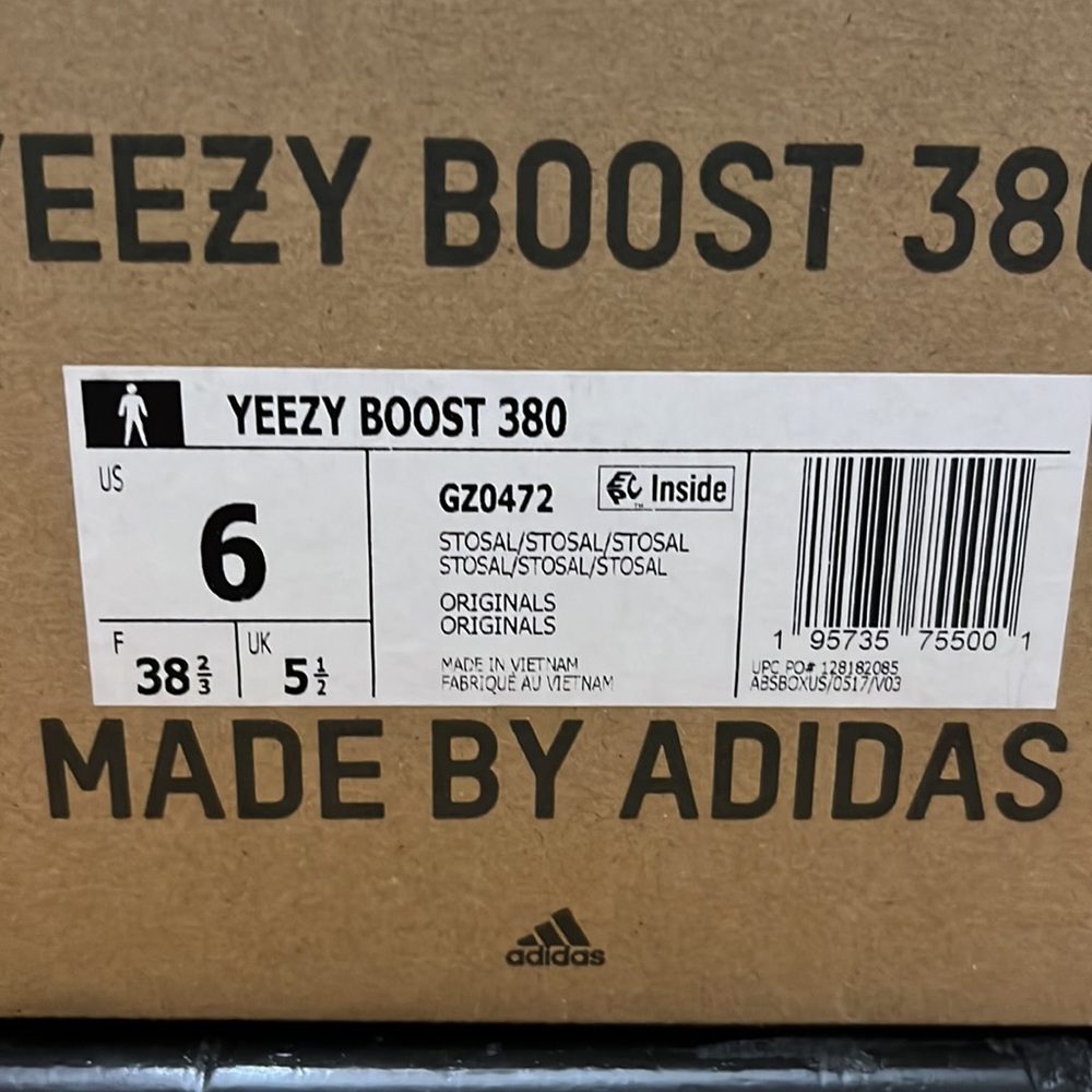 💎Yeezy Boost 380 ‘Stone Salt’ DS🔥M6=W7.5 - Picture 10 of 11